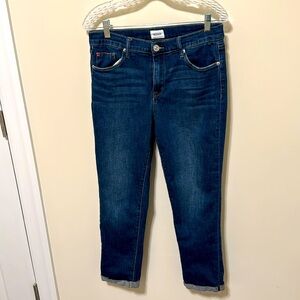 Hudson Women’s Natalie Mid-Rise Slim Boyfriend Crop / Size 28 / Cotton; Elastane